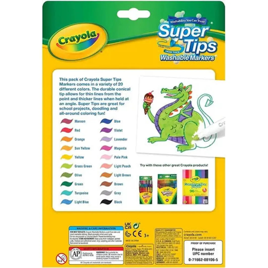 marcadores plumones crayola super tips
