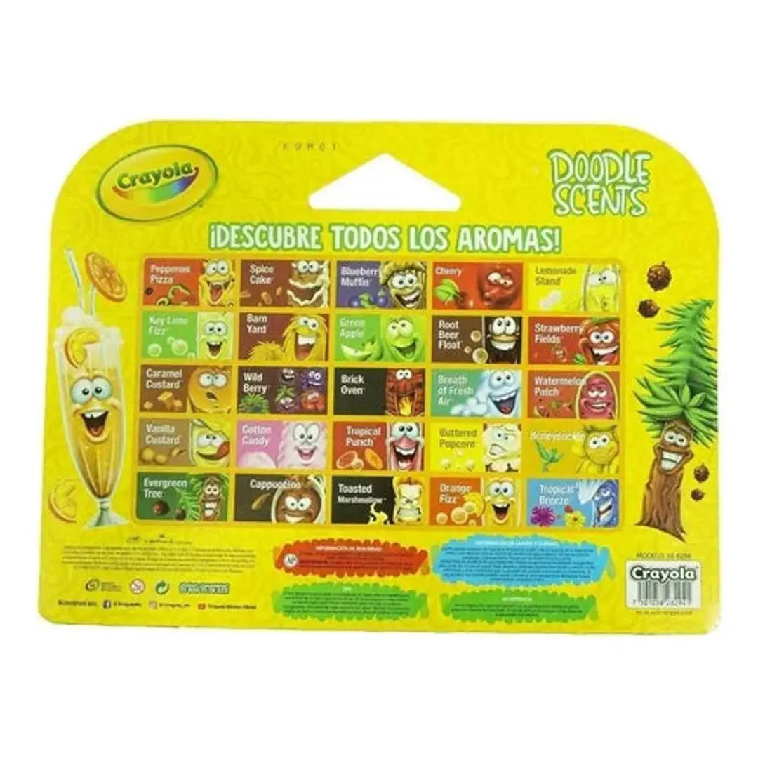Plumones Lavables Con Aroma Crayola Doodle Scents 25 Piezas