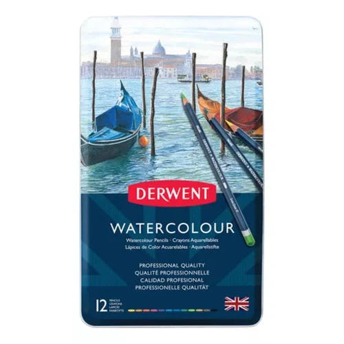Lápices De Colores Acuarelables Derwent Watercolour 12 Pzs