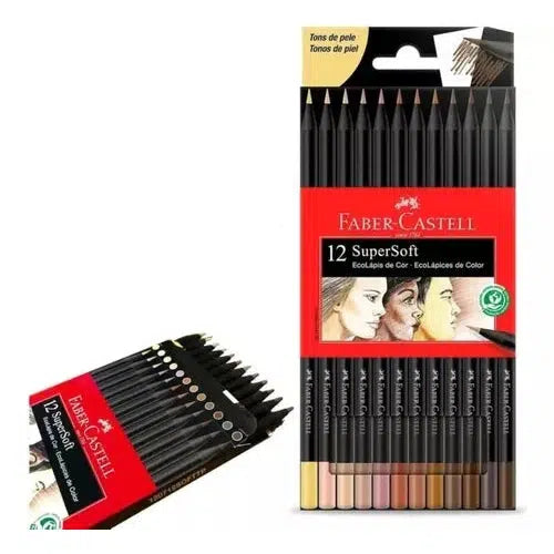 Faber Castell Lápices De Colores Super Soft Tonos Piel 12 Pz
