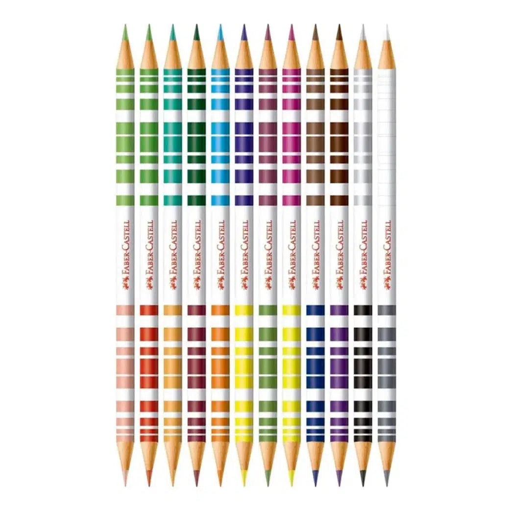 Faber Castell Lápices De Colores 12 Doble Punta 24 Colores