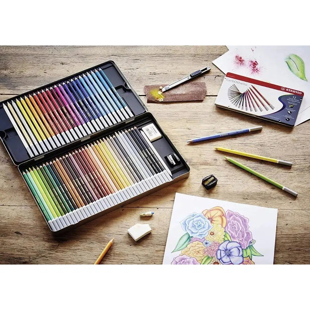 Lápices De Colores Pastel Stabilo Carbothello Con 36 Piezas