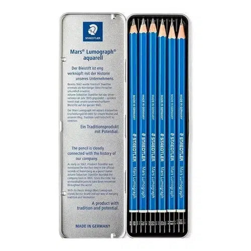 Lápices Para Diseño Mars Lumograph Staedtler Estuche 6 Pzs