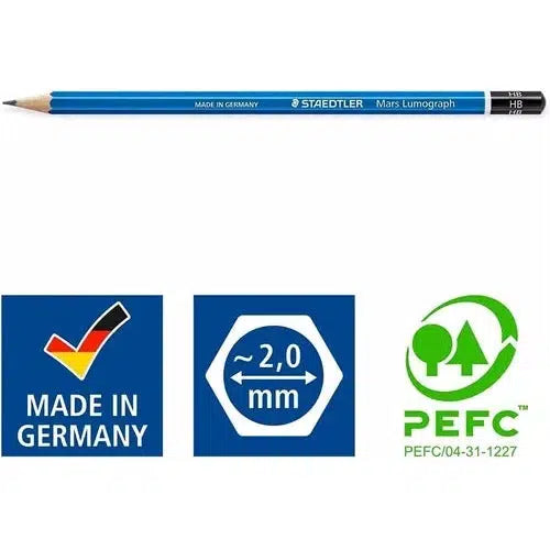 Lápices Para Diseño Mars Lumograph Staedtler Estuche 6 Pzs
