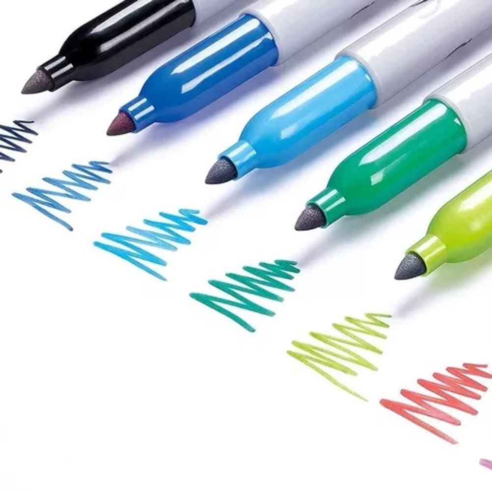 Plumones Sharpie Twin Tip Punta Doble Colores Surtidos 12 Piezas.
