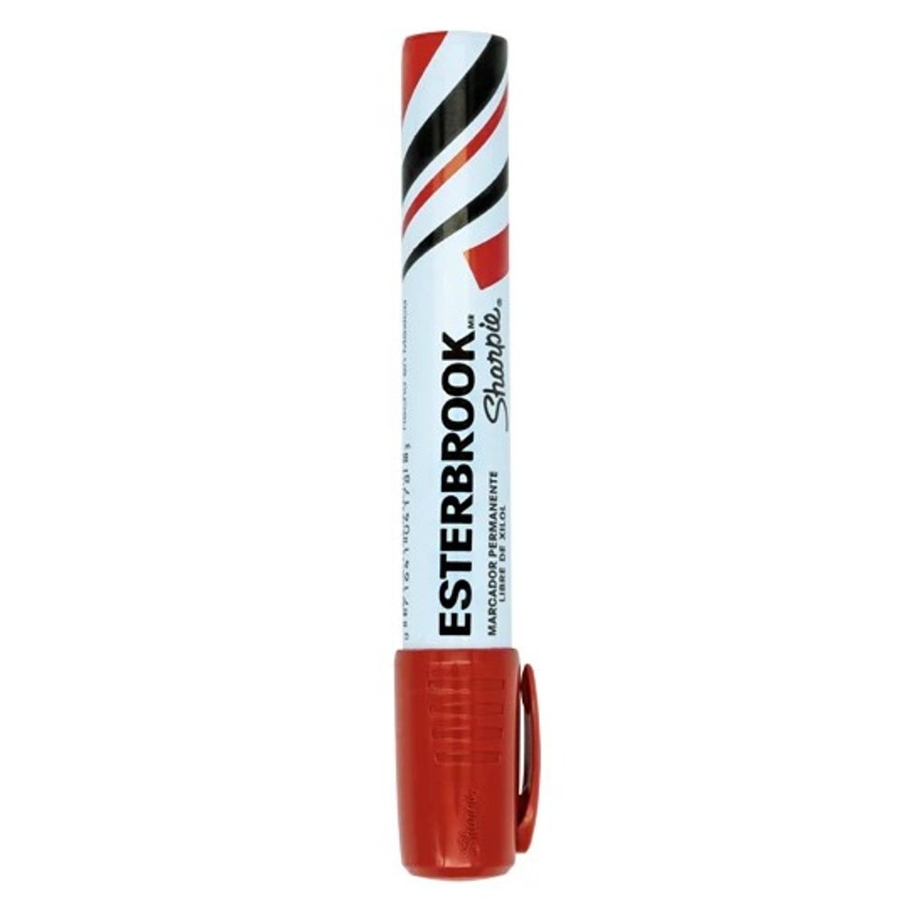 Marcador Permanente Esterbrook Color Rojo C/6 Pzas