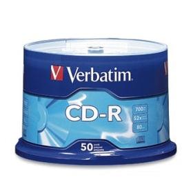 Verbatim Torre de Discos Virgenes para CD, CD-R, 50 Piezas