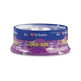 Verbatim Torre de Discos Virgenes para DVD, DVD+R Double Layer, 20 Discos