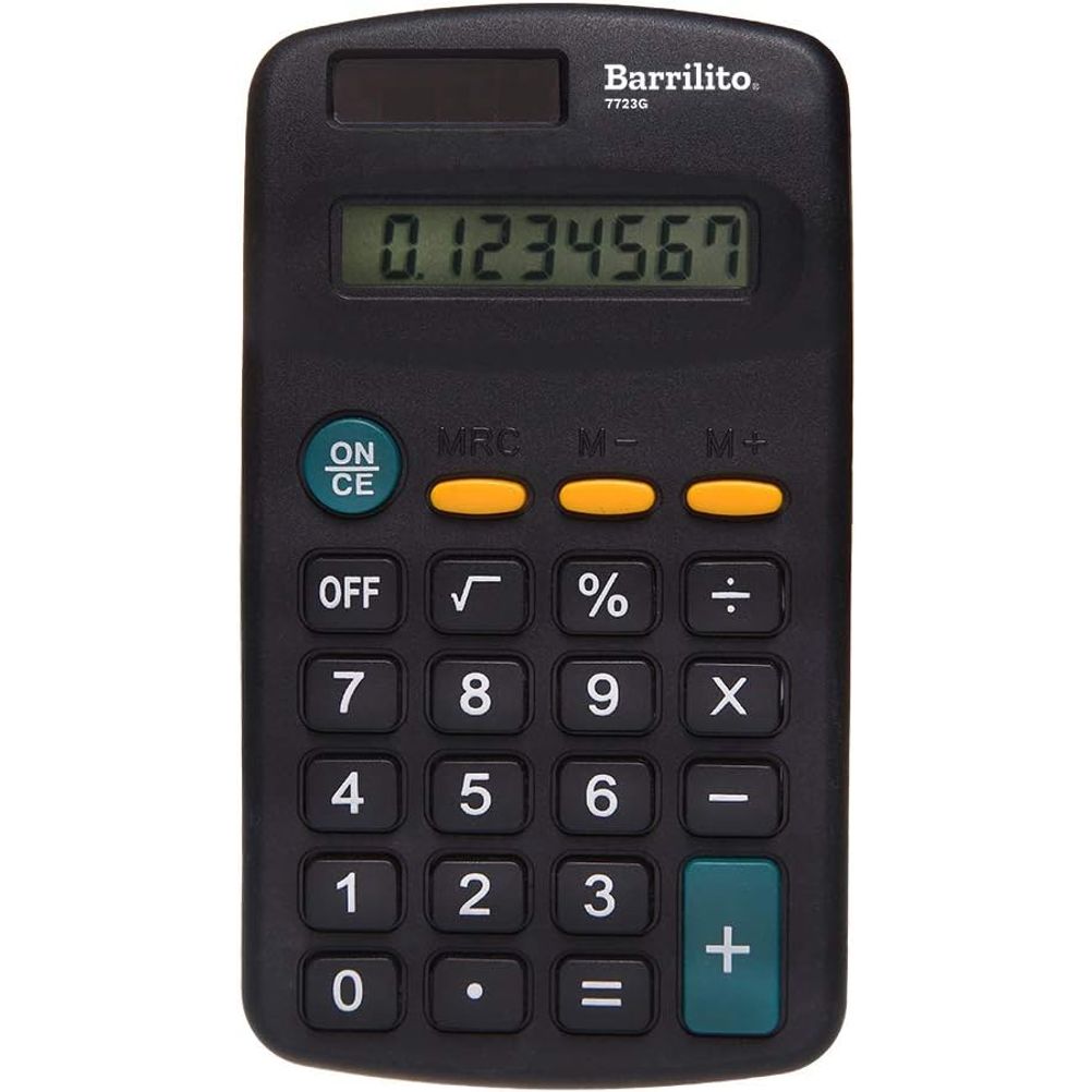 Barrilito Calculadora de Bolsillo de 8 Dígitos. 7723G