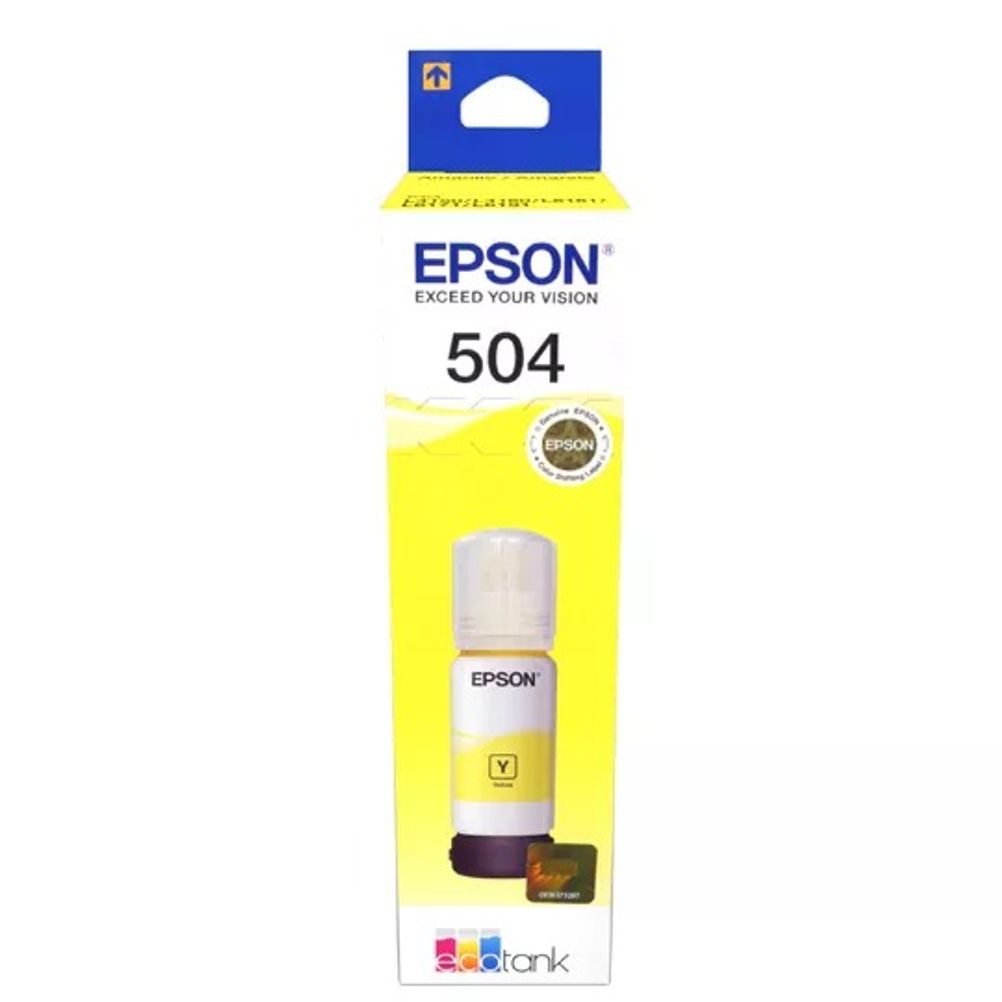 Tinta Epson Original T504 Color Amarilla EcoTank L4150/L4160