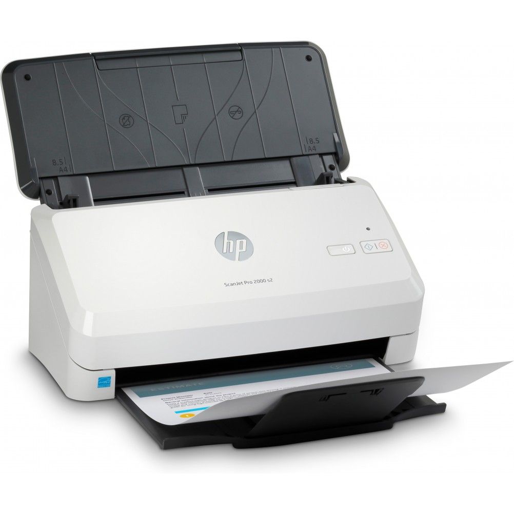 Escáner HP Scanjet Pro 2000 S2, 600 X 600Dpi, Escáner Color, Escaneado Dúiplex, Usb, Negro/Blanco 6Fw06A