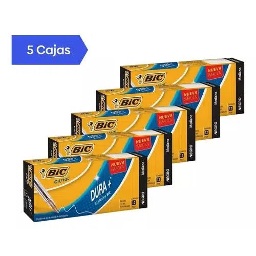 Kit Plumas Lapiceros Bic Dura+ Punto Mediano 1 Mm 60 Piezas