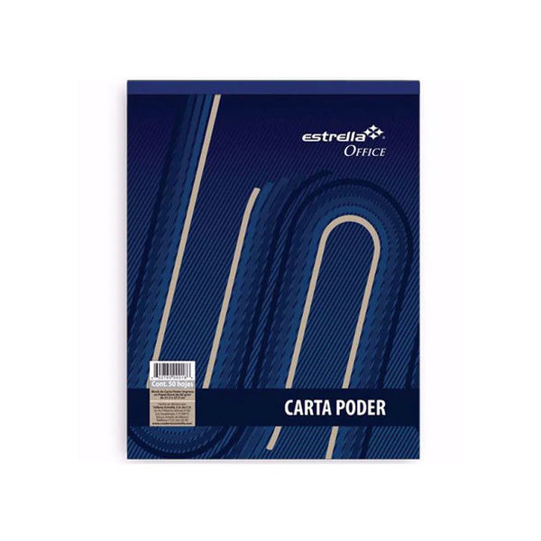 Estrella Block Carta Poder, 50 Hojas