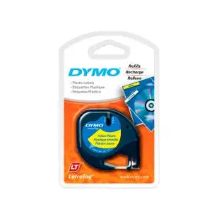 Cinta Etiquetadora Dymo Letratag Negro Sobre Amarillo