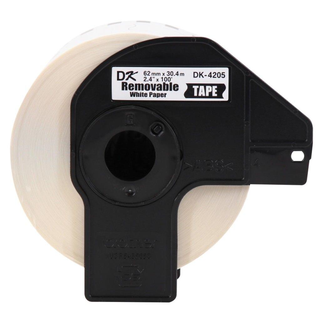 Rollo de Etiqueta Autoadhesiva Brother DK4205 Negro, Blanco