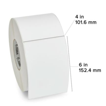 Rollo de Etiquetas Autoadhesivas Zebra Z-Perform 2000D 4 x 6" Transferencia Térmica 430 Pieza(s) Blanco