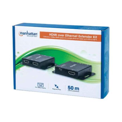 Manhattan Extensor HDMI de 3 Puertos 207461, 1920 x 1200 Pixeles, 1x RJ-45