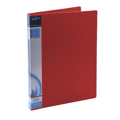 FOLDER PLASTICO CELICA C/BROCHE DE PALANCA CARTA ROJO