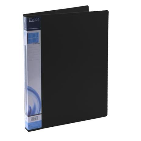 FOLDER PLASTICO CELICA C/BROCHE DE PALANCA CARTA NEGRO