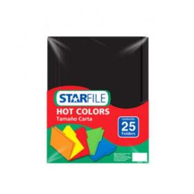StarFIle Fólder Hot Colors Paquete de 25 Piezas Tamaño Carta Negro