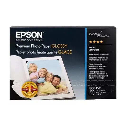 Papel Fotográfico Glossy Epson Premium 4 X 6 Pul 100 Hojas