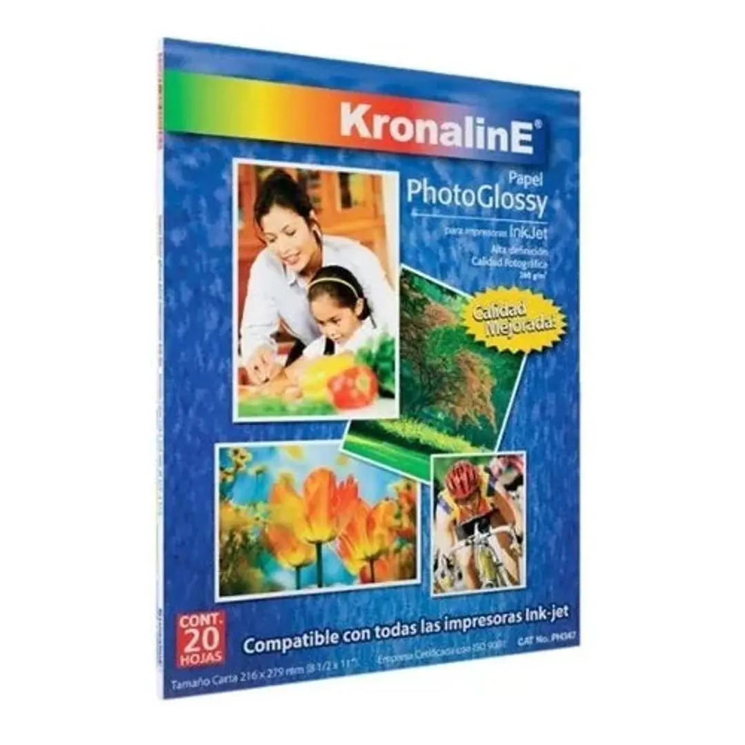 Papel Fotográfico Photo glossy Inkjet Kronaline Carta 20 Hojas