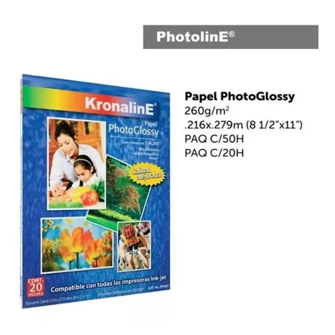 Papel Fotográfico Photo glossy Inkjet Kronaline Carta 20 Hojas