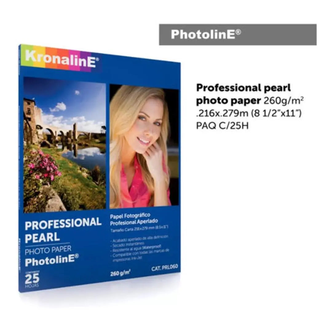 Papel Fotográfico Aperlado Inkjet Kronaline Carta 25 Hojas