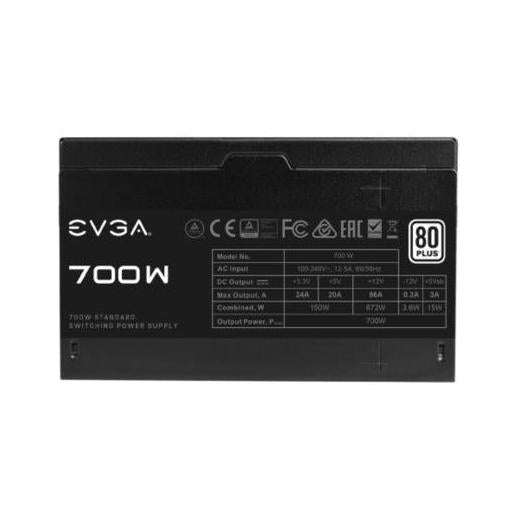 Fuente de Poder EVGA 700W 80 PLUS White, 24-pin ATX, 120mm, 700W