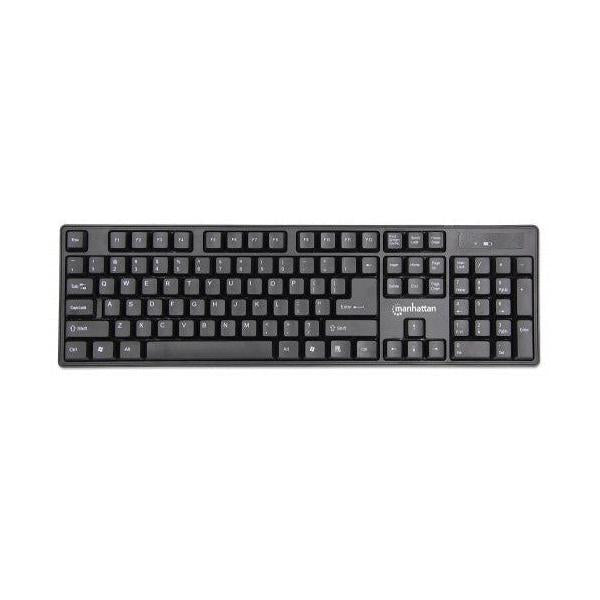 Kit de Teclado y Mouse Manhattan 178990, Inalámbrico, USB, Negro (Español)