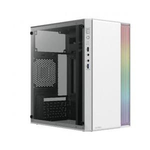 Gabinete Acteck Fusion II GI440 con Ventana, Micro Tower, micro-ATX/Mini-ITX, USB 2.0/3.0, con Fuente de 500W, sin Ventiladores Instalados, Blanco