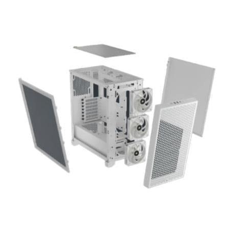 Gabinete Corsair 3000D RGB AIRFLOW Midi-Tower ATX/Micro-ATX/Mini-ITX USB 3.0 sin Fuente 3 Ventiladores Instalados Blanco
