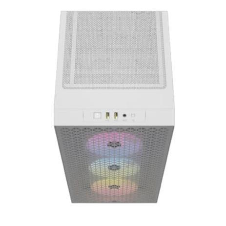 Gabinete Corsair 3000D RGB AIRFLOW Midi-Tower ATX/Micro-ATX/Mini-ITX USB 3.0 sin Fuente 3 Ventiladores Instalados Blanco