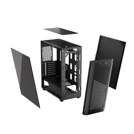 Gabinete Corsair CC-9011271-WW, Midi-Tower, ATX/Micro-ATX/Mini-ITX, USB 3.0, sin Fuente, sin Ventiladores Instalados, Negro