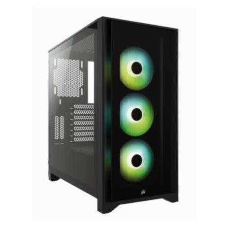 Gabinete Corsair iCUE 4000X RGB, Midi-Tower, ATX/EATX/Micro-ATX/Mini-ITX, USB 3.0, sin Fuente, 3 Ventiladores Instalados, Negro