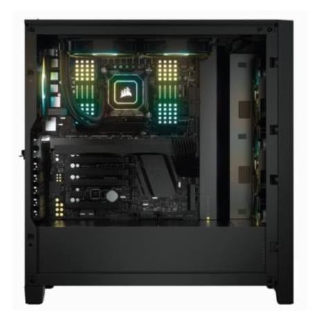 Gabinete Corsair iCUE 4000X RGB, Midi-Tower, ATX/EATX/Micro-ATX/Mini-ITX, USB 3.0, sin Fuente, 3 Ventiladores Instalados, Negro