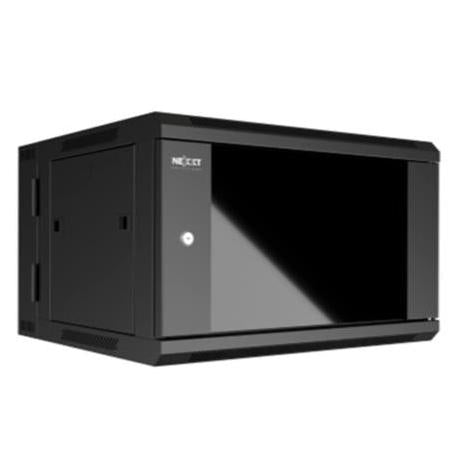 Gabinete de Pared Nexxt Solutions NPC-P15U66B Abatible Ensamblado 15U 600x550mm 2 Ranuras para Ventilador Negro
