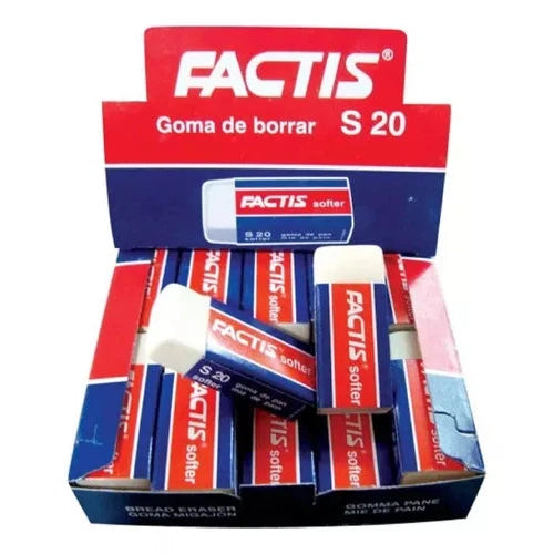 Goma De Borrar Factis S20 Pan Migajón Caja Con 20 Piezas