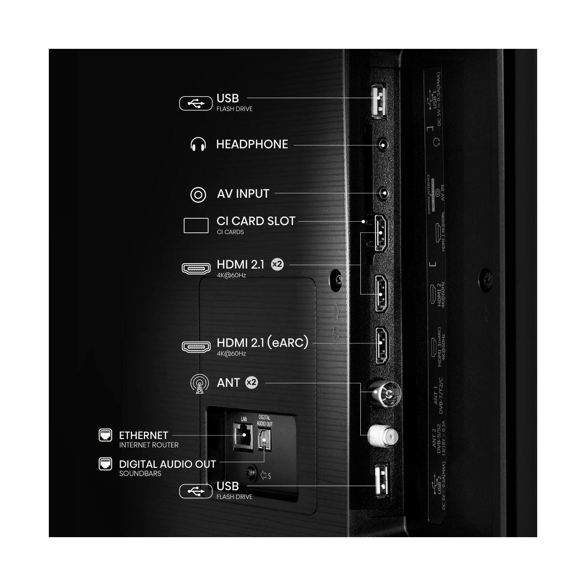 Hisense Smart TV LED 50A6N 55", 4K Ultra HD, Negro