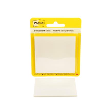 Notas Adhesivas 3M Post It Cuadrado (2.8x2.8") Transparente Blanco 36 Hoja(s) Blister