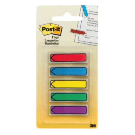 Banderitas Adhesivas 3M Post-It 684-ARR1 Longitud (0.47x1.7")mm Rectangulares Estuche con 100 Hoja(s) Material Papel Color Neon