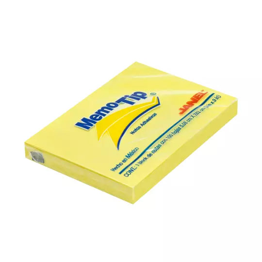 Notas adhesivas Memo Tip amarillo 2x3 pulg 1 block con 100 hojas