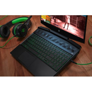 HP Audífonos Gamer Pavilion 400, Alámbrico, 3.5mm, Verde/Negro