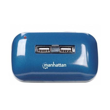 Manhattan Hub USB 2.0 de 7 Puertos, 480 Mbit/s, con Fuente