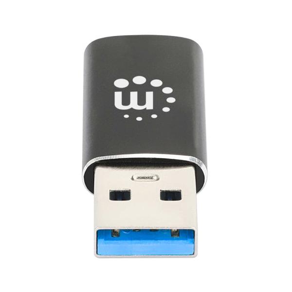 Manhattan Hub USB-A Macho, 1x USB-C, 5 Gbit/s, Negro