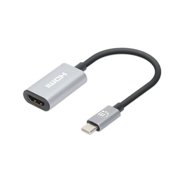 Manhattan Hub USB-C Macho, 1x HDMI, 5 Gbit/s, Gris