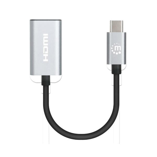 Manhattan Hub USB-C Macho, 1x HDMI, 5 Gbit/s, Gris