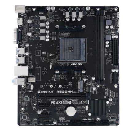 Tarjeta Madre Biostar micro ATX A520MH S-AM4 AMD A520 HDMI 64GB DDR4 para AMD ― Revisar Compatibilidades en la Página del Fabricante