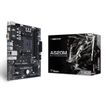 Tarjeta Madre Biostar micro ATX A520MH S-AM4 AMD A520 HDMI 64GB DDR4 para AMD ― Revisar Compatibilidades en la Página del Fabricante