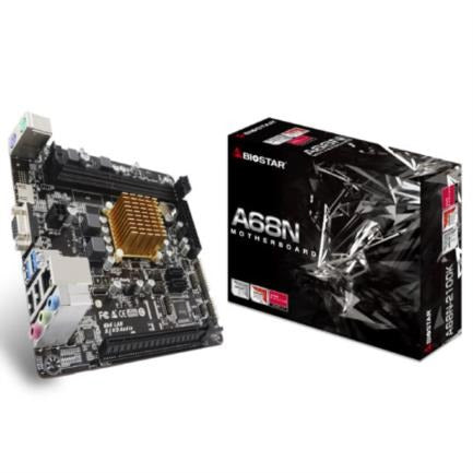 Tarjeta Madre Biostar A68N-2100K Mini-ITX Integrada AMD Beema 16GB DDR3 HDMI para AMD